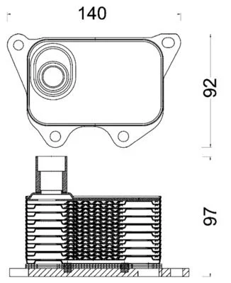 Arrefecedor de óleo, óleo do motor MAHLE CLC185000S