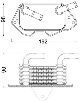 Arrefecedor de óleo, óleo do motor MAHLE CLC186000S