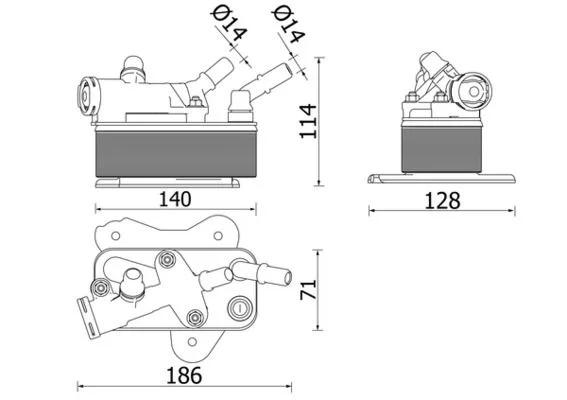 Arrefecedor de Óleo, transmissão automática MAHLE CLC 225 000P