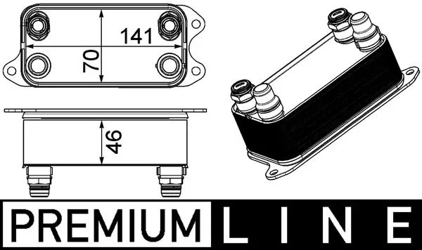 Oil Cooler, automatic transmission MAHLE CLC 227 000P