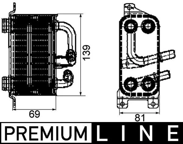 Oil Cooler, engine oil MAHLE CLC66000P