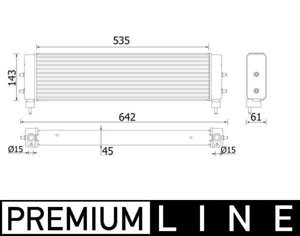 Oil Cooler, engine oil MAHLE CLC94000P