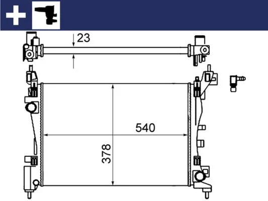 Radiador, arrefecimento do motor MAHLE CR 1121 000S