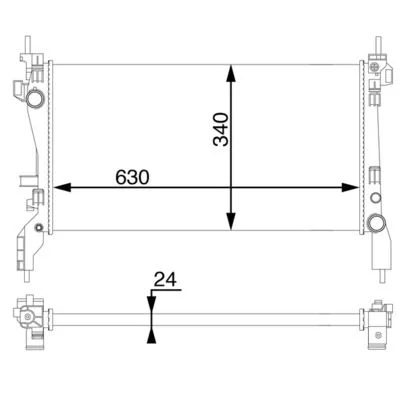 Radiador, arrefecimento do motor MAHLE CR 1122 000S