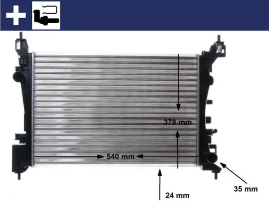 Radiador, arrefecimento do motor MAHLE CR 1182 000S