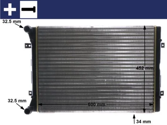 Radiador, arrefecimento do motor MAHLE CR 2038 000S