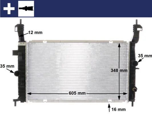 Radiador, arrefecimento do motor MAHLE CR 2120 000S