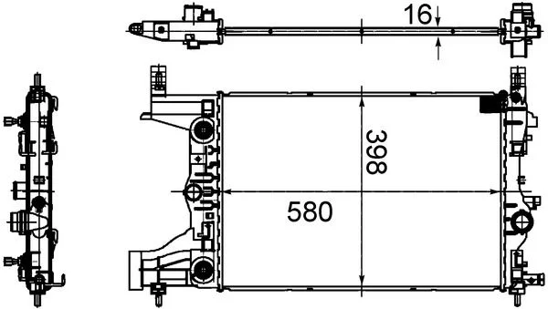 Radiador, arrefecimento do motor MAHLE CR 2122 000S