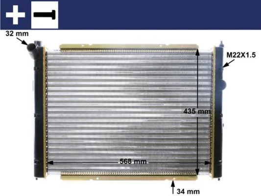 Radiador, arrefecimento do motor MAHLE CR 361 000S
