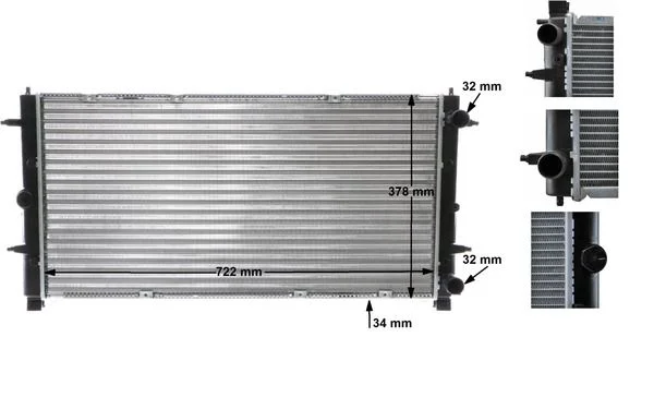 Radiador, arrefecimento do motor MAHLE CR 398 000S