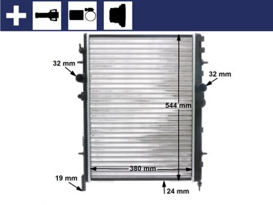 Radiador, arrefecimento do motor MAHLE CR 515 000S