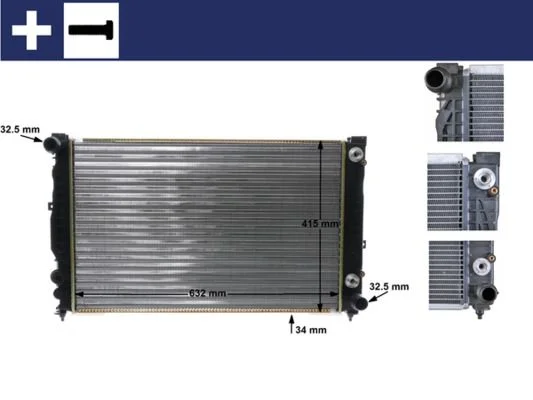 Radiador, arrefecimento do motor MAHLE CR 648 000S