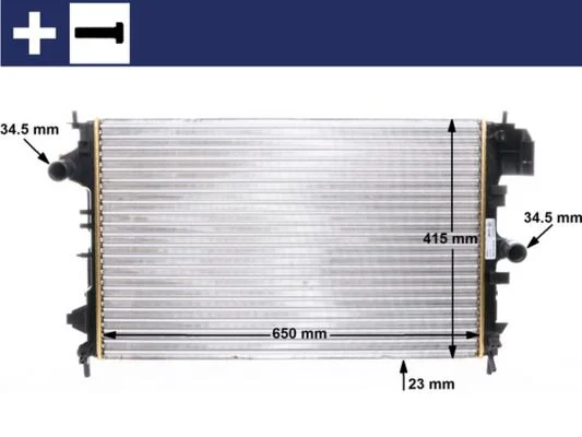 Radiador, arrefecimento do motor MAHLE CR 8 000S