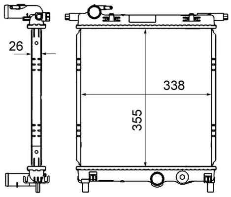 Radiador, arrefecimento do motor MAHLE CR 831 000S