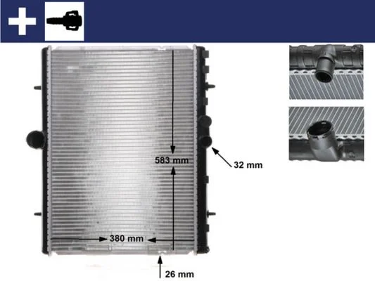 Radiador, arrefecimento do motor MAHLE CR 889 000S