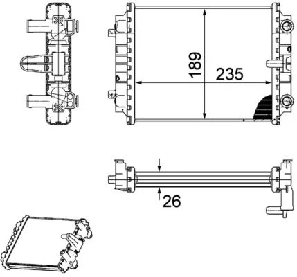 Radiador, arrefecimento do motor MAHLE CR 913 000P