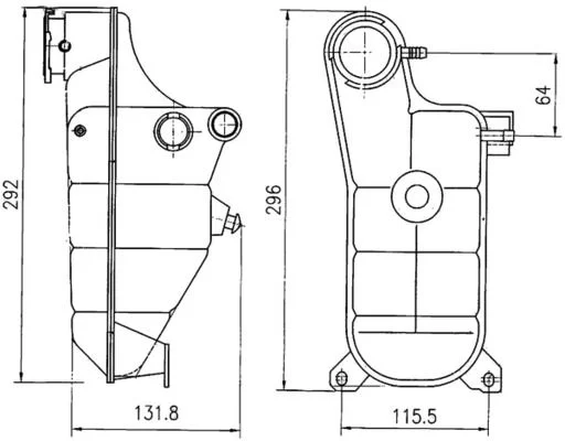 Depósito de expansão, refrigerante MAHLE CRT119000S