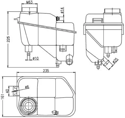 Expansion Tank, coolant MAHLE CRT202000S