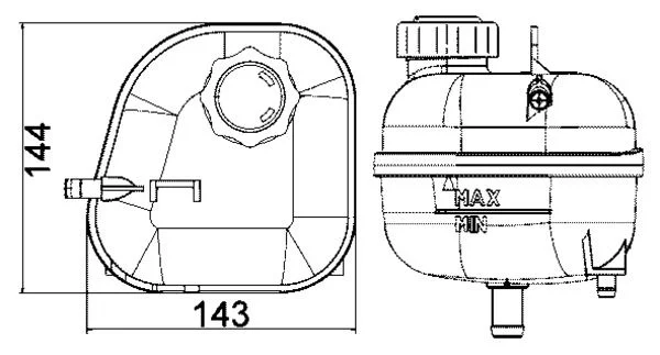 Depósito de expansão, refrigerante MAHLE CRT85001S