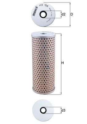 Hydraulic Filter, steering MAHLE HX108