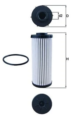 Filtro hidráulico, transmissão automática MAHLE HX139D
