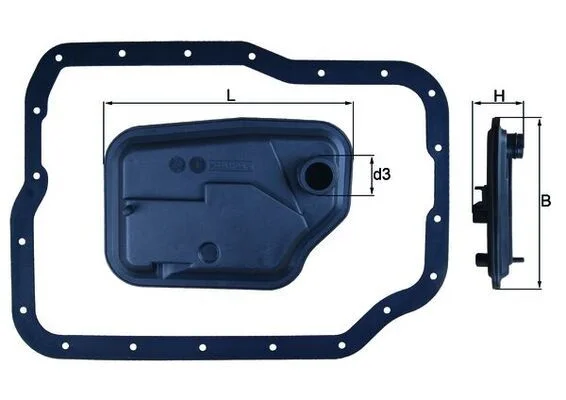 Filtro hidráulico, transmissão automática MAHLE HX149D