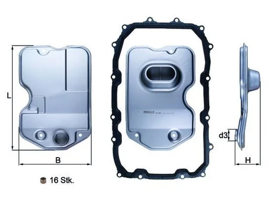 Filtro hidráulico, transmissão automática MAHLE HX160KIT