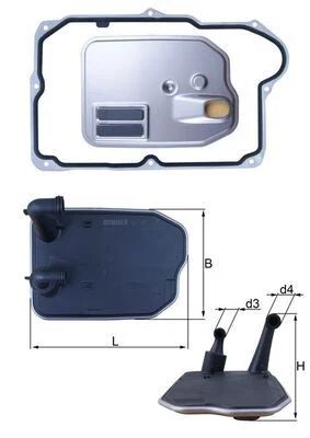 Filtro hidráulico, transmissão automática MAHLE HX161D
