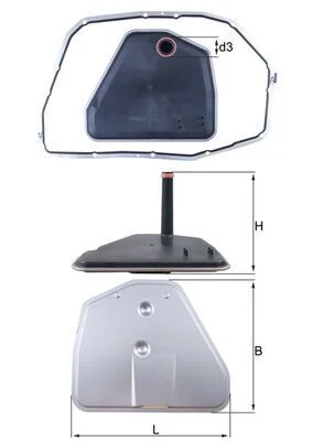 Filtro hidráulico, transmissão automática MAHLE HX164D1