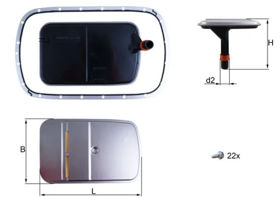 Filtro hidráulico, transmissão automática MAHLE HX165KIT