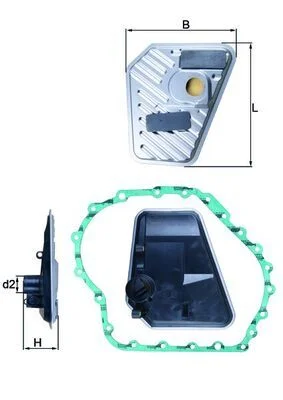 Filtro hidráulico, transmissão automática MAHLE HX168D