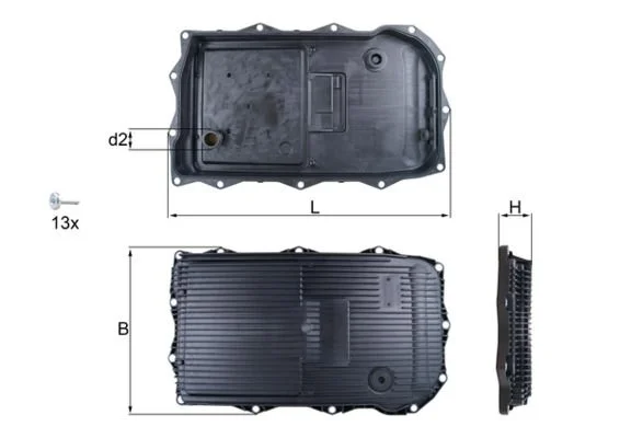 Cárter de óleo, transmissão automática MAHLE HX184KIT