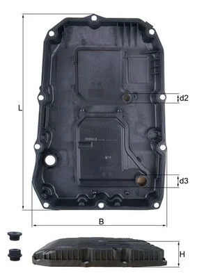 Cárter de óleo, transmissão automática MAHLE HX196KIT