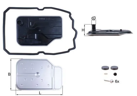 Filtro hidráulico, transmissão automática MAHLE HX230KIT