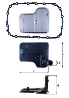 Filtro hidráulico, transmissão automática MAHLE HX240D