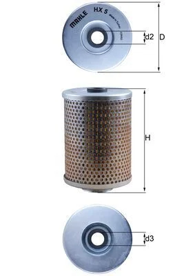 Filtro hidráulico, direção MAHLE HX5