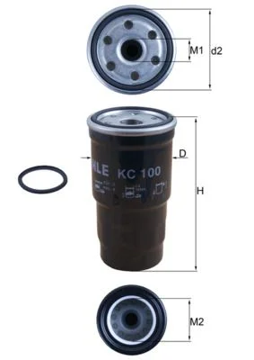 Filtro de Combustível MAHLE KC 100D
