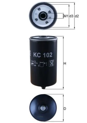 Filtro de Combustível MAHLE KC 102