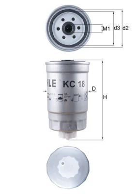 Fuel Filter MAHLE KC 18