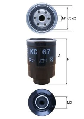 Fuel Filter MAHLE KC 67