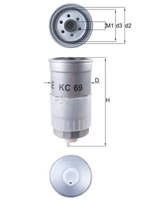 Filtro de Combustível MAHLE KC 69