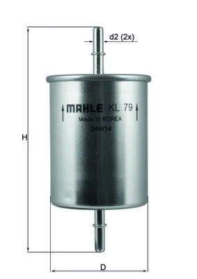 Filtro de Combustível MAHLE KL 79