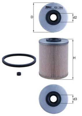 Filtro de Combustível MAHLE KX 206D