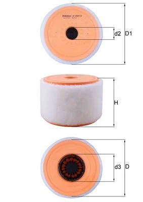 Filtro de Ar MAHLE LX 2607/2