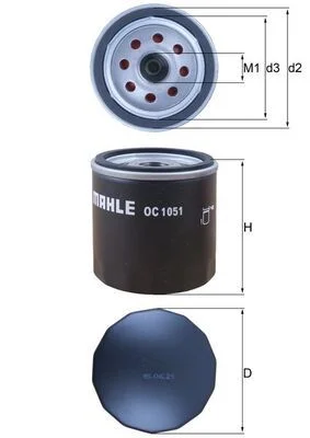 Filtro de Óleo MAHLE OC 1051