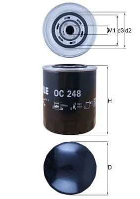 Filtro de Óleo MAHLE OC 248