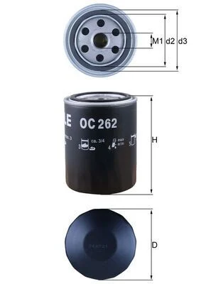 Oil Filter MAHLE OC 262