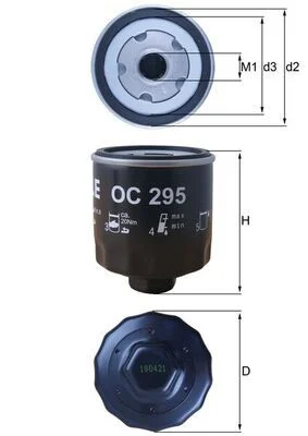 Filtro de Óleo MAHLE OC 295