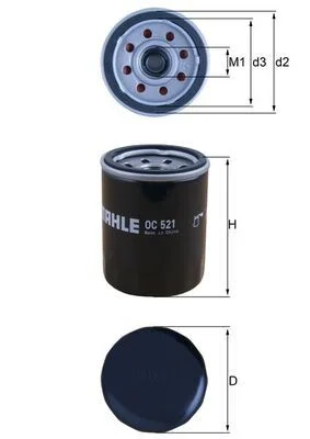 Filtro de Óleo MAHLE OC 521