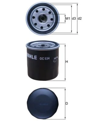 Alyvos filtras MAHLE OC 534